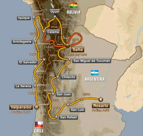 Dakar route 2014